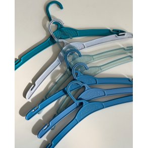 Retro plastikb�jler, bl�lige, 7 stk samlet