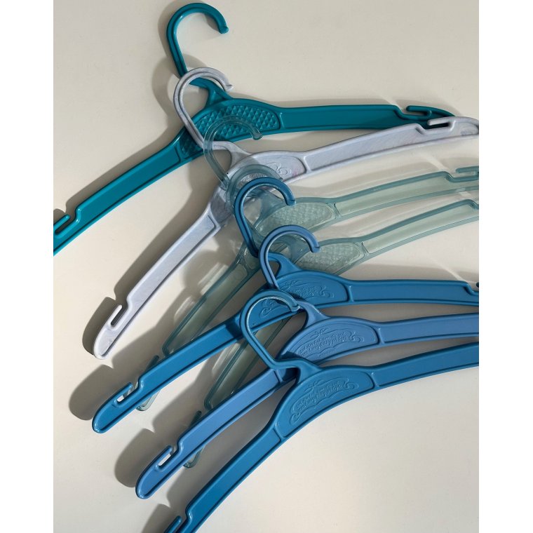 Retro plastikb�jler, bl�lige, 7 stk samlet