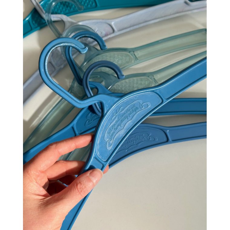 Retro plastikb�jler, bl�lige, 7 stk samlet