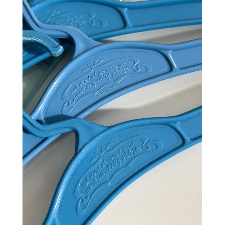 Retro plastikb�jler, bl�lige, 7 stk samlet