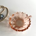 Mini glass dish, rosy