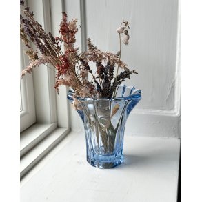 Blue glass vase