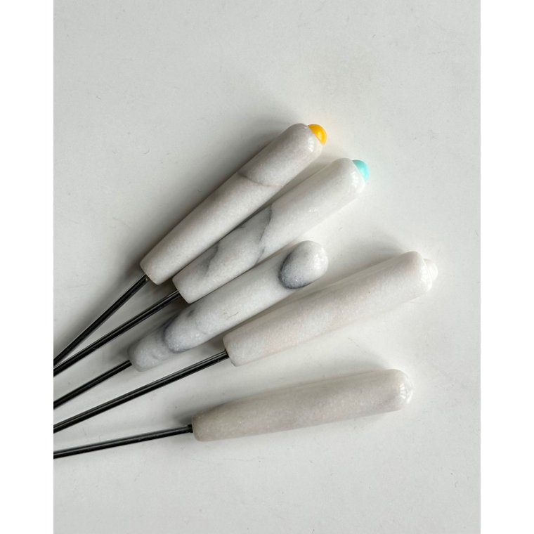 Fondue forks, marble