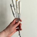 Fondue forks, marble