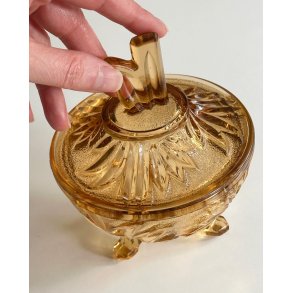 L�gkrukke, ravfarvet glas