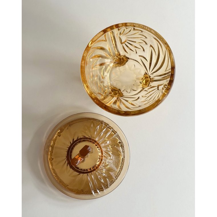 L�gkrukke, ravfarvet glas