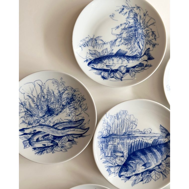 Kahla fisketallerkner, 6 stk samlet