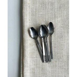Retro table spoons, stainless steel, set of 8
