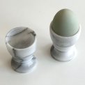 Marble egg cups on foot, set of 2