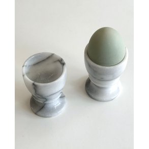 Marble egg cups on foot, set of 2