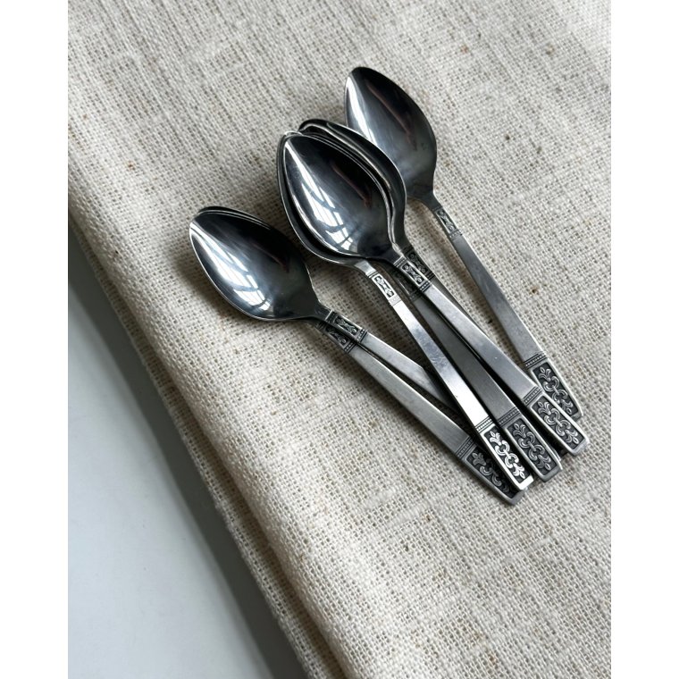 Retro spiseskeer, rustfrit stl, 8 stk samlet