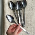 Retro spiseskeer, rustfrit stl, 8 stk samlet