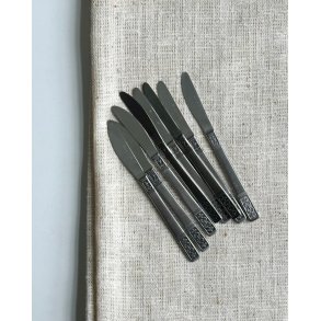 Retro dinner knives, stainless steel, set of 8