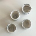 Marble egg cups on foot, set of 4