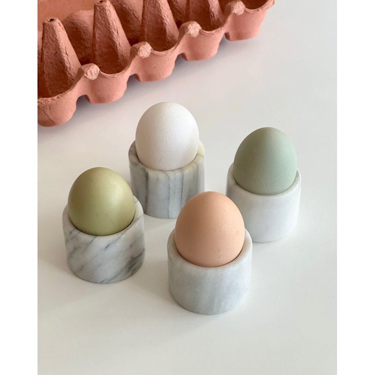 Marble egg cups, set of 4