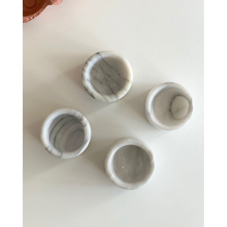 Marble egg cups, set of 4