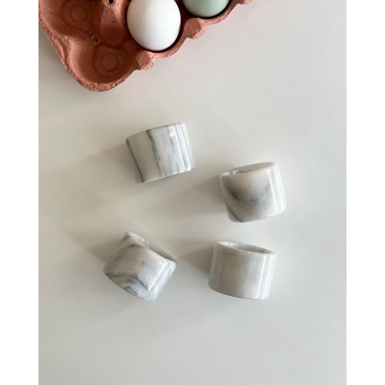 Marble egg cups, set of 4