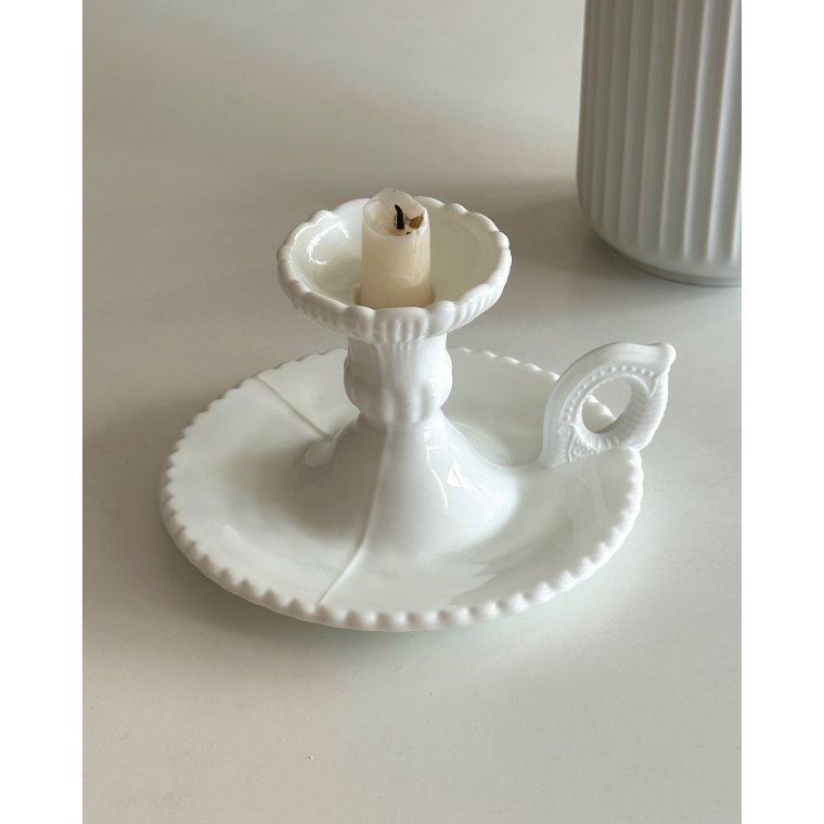 Zabkowice kammerstage, hvid opalineglas