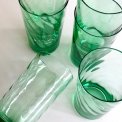 Gr�nne drikkeglas m swirl, 6 stk samlet