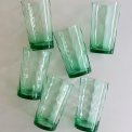 Gr�nne drikkeglas m swirl, 6 stk samlet