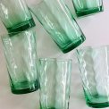 Gr�nne drikkeglas m swirl, 6 stk samlet