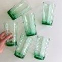 Gr�nne drikkeglas m swirl, 6 stk samlet