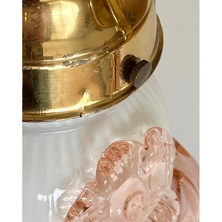 V�glamper m rosa glas, 2 stk samlet