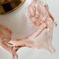 V�glamper m rosa glas, 2 stk samlet