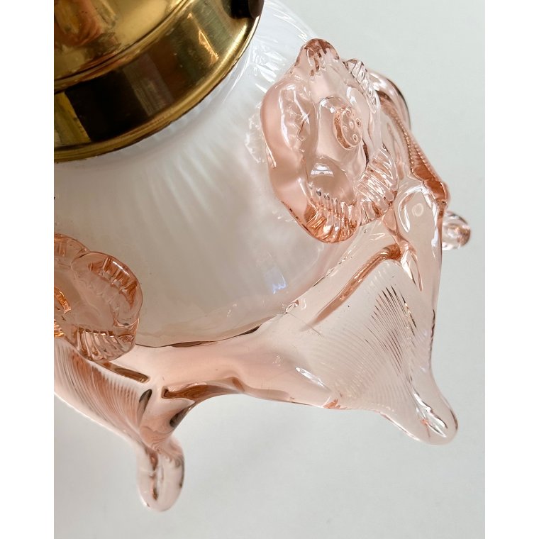 V�glamper m rosa glas, 2 stk samlet