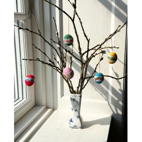 Farverige g m blomstret bort, 5 stk samlet