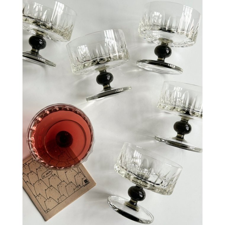 Portionsskl, krystalglas, 6 stk samlet