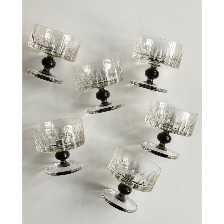 Portionsskl, krystalglas, 6 stk samlet