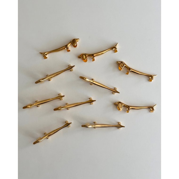 Knivstole, gravhunde, 10 stk samlet