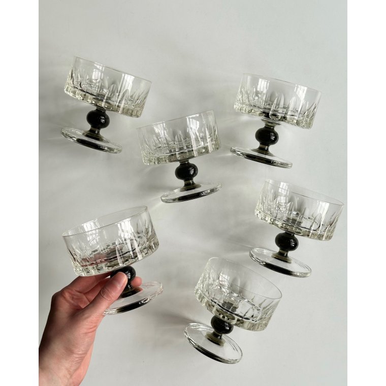 Portionsskl, krystalglas, 6 stk samlet