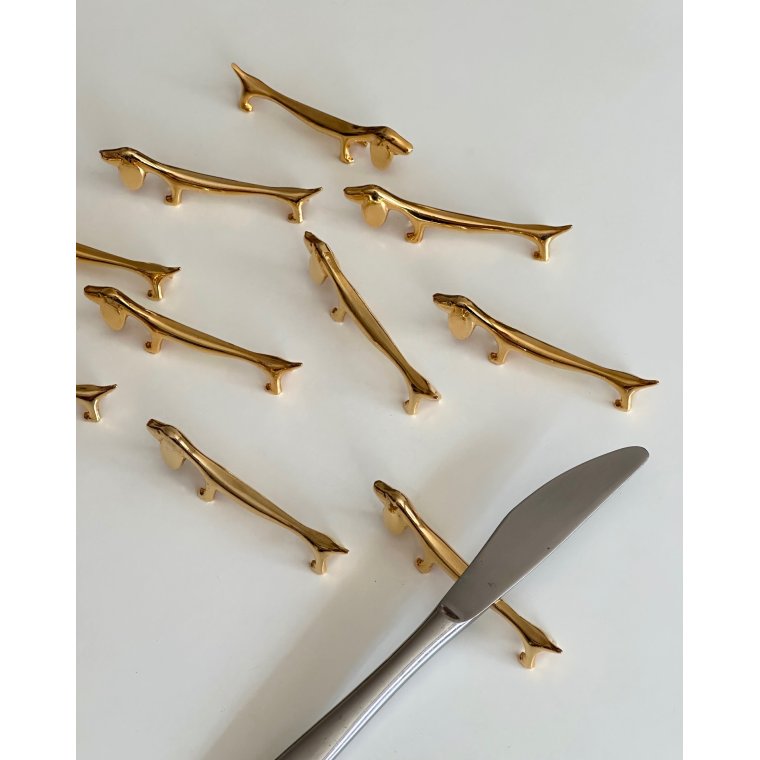 Knivstole, gravhunde, 10 stk samlet