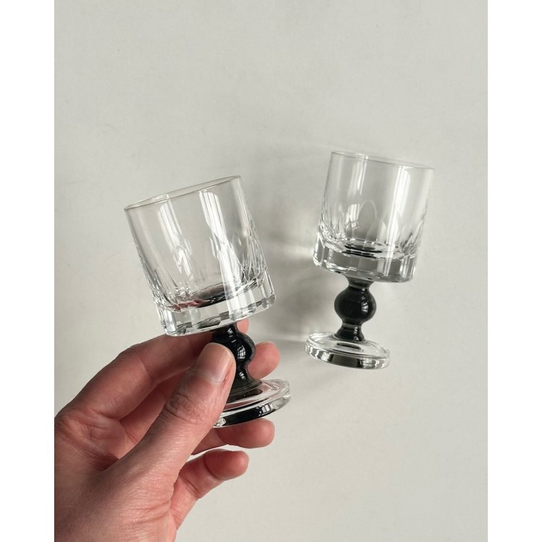 Crystal glass, shots, set of 2