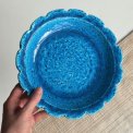 Ceramic plate, turquoise glaze, NB