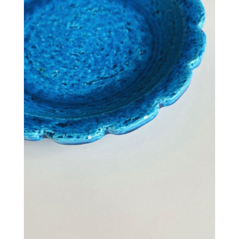 Ceramic plate, turquoise glaze, NB