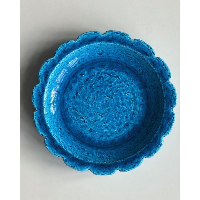 Ceramic plate, turquoise glaze, NB