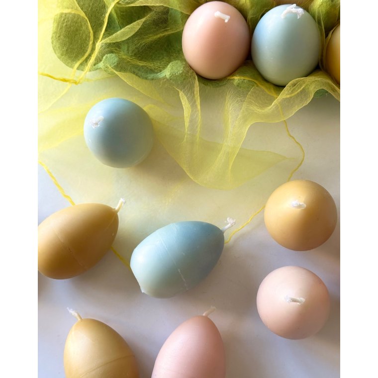 Sollys ggelys, hndlavet bivoks, pr stk