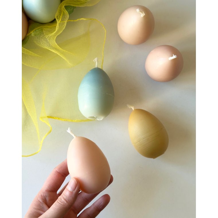 Sollys ggelys, hndlavet bivoks, pr stk