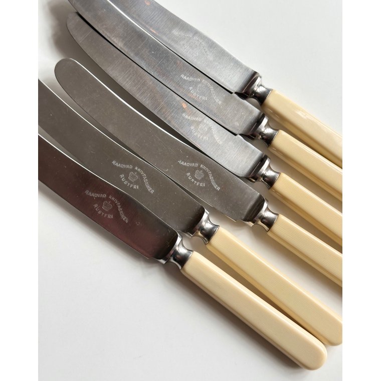 Raadvad bordknive, 6 stk samlet
