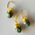 Mini Easter eggs, yellow top, set of 3