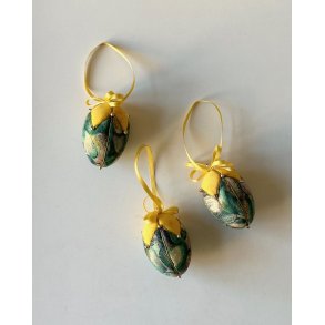 Mini Easter eggs, yellow top, set of 3