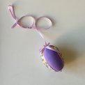 Small Easter egg, purple w flowers