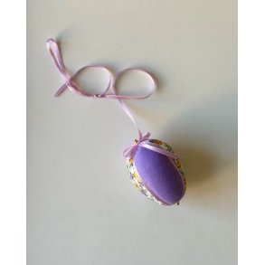 Small Easter egg, purple w flowers