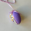 Small Easter egg, purple w flowers