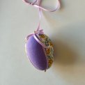 Small Easter egg, purple w flowers