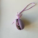 Small Easter egg, purple w dark flowers