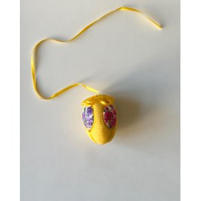 Small easter egg, yellow w flowers